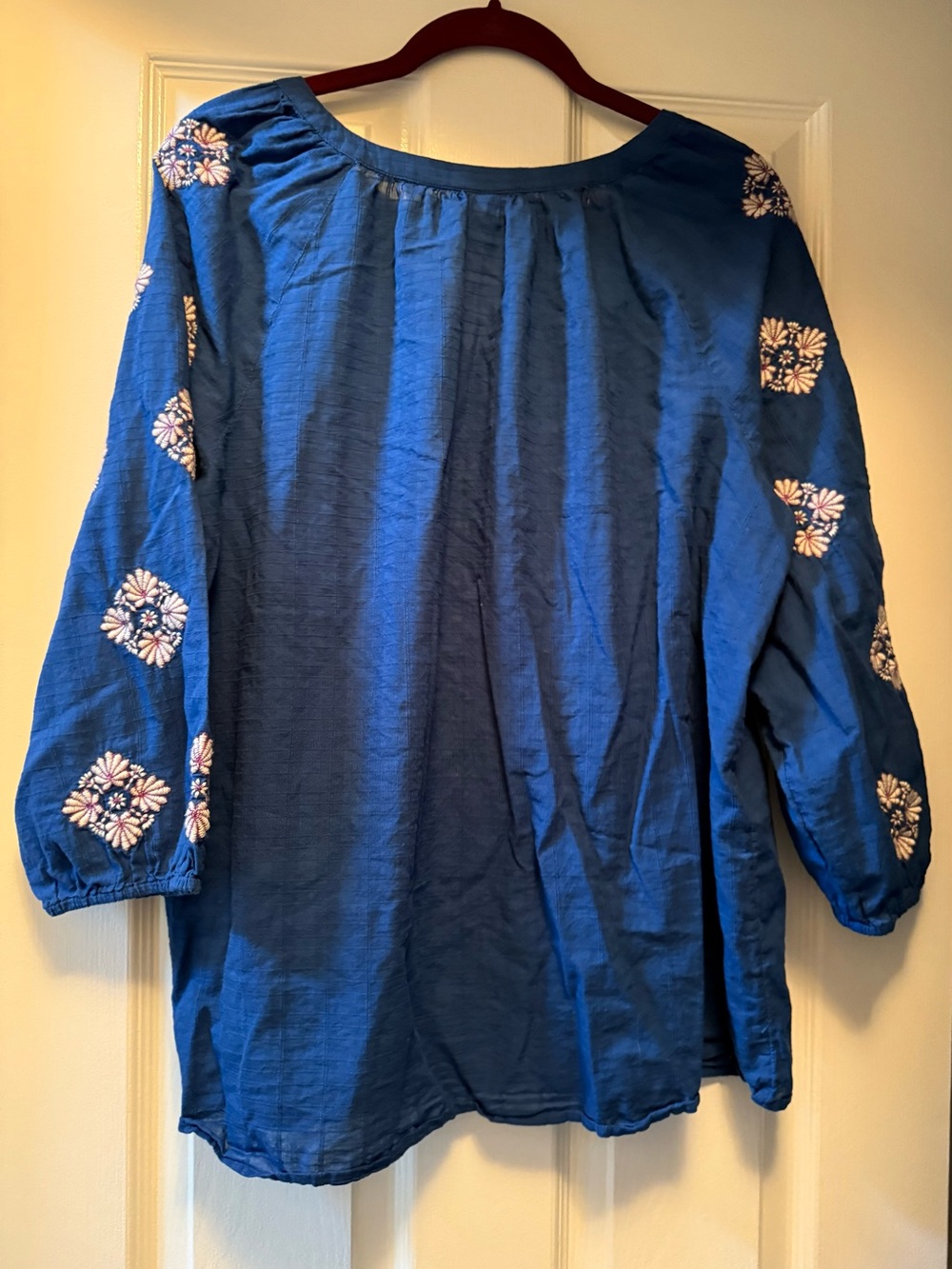 J. JILL Boho Embroidered Peasant Top-XL Tall - Picture 9 of 10